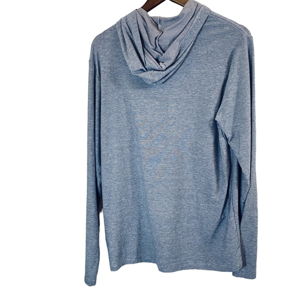 Vineyard Vines “Island T-shirt” Blue White Striped Long sleeve Hooded T Sweater - Picture 4 of 11